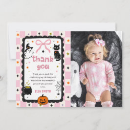 Cartão de agradecimento de aniversário de Hallowee