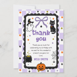 Cartão de agradecimento de aniversário de Hallowee