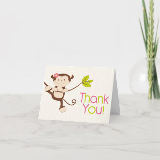 Cartão de Agradecimento de Aniversário de Macaco M
