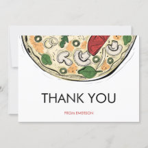 Cartão de Agradecimento de Aniversário de Pizza Pa
