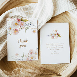 Cartão de agradecimento de aniversário de primaver