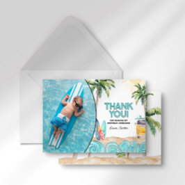 Cartão de Agradecimento de Aniversário de Surf