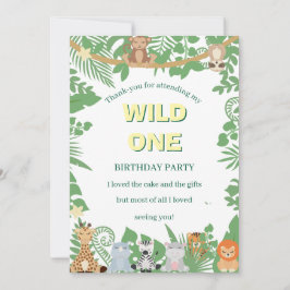 Cartão de agradecimento de aniversário de um ano s