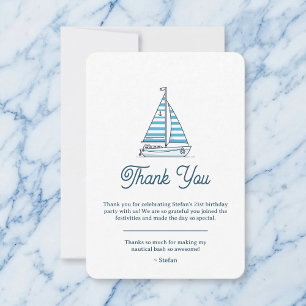 Cartão de Agradecimento de Aniversário de Velero A