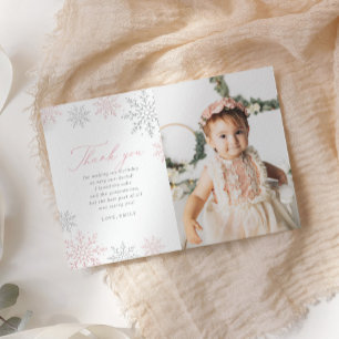 Cartão de agradecimento de aniversário de Winter O