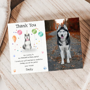 Cartão de Agradecimento de Aniversário do Cachorro