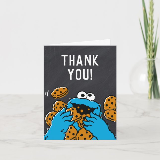 Cartão de agradecimento de aniversário do Cookie M (Frente)