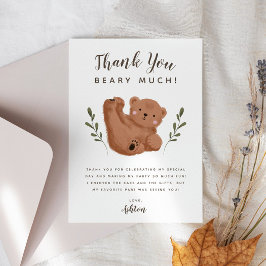 Cartão de agradecimento de aniversário do menino d