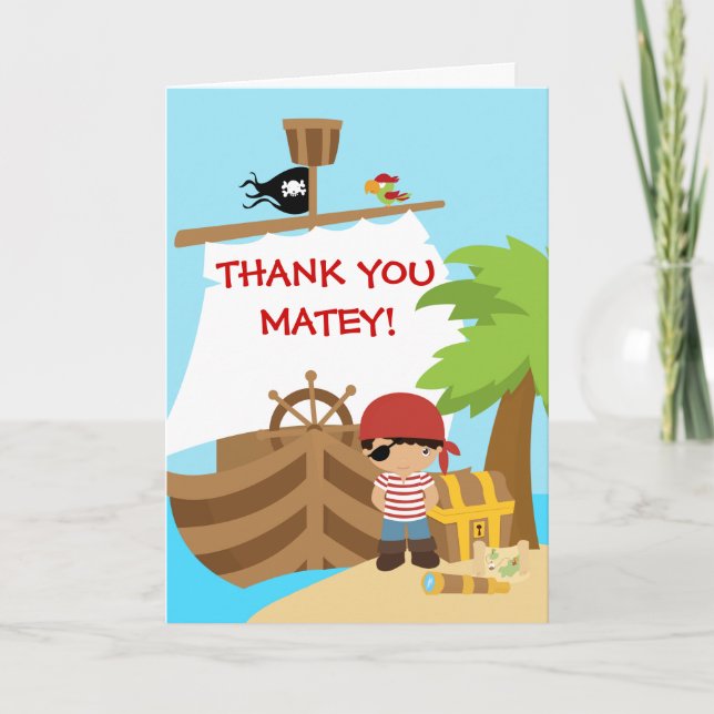 Cartão de Agradecimento de Aniversário do Menino d (Frente)