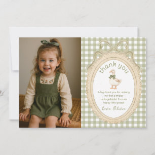 Cartão de Agradecimento de Aniversário Green Bow O