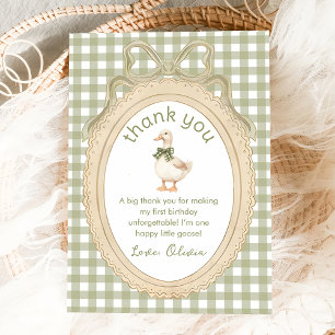 Cartão de agradecimento de aniversário Green Bow O