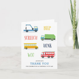 Cartão de agradecimento de aniversário infantil Be
