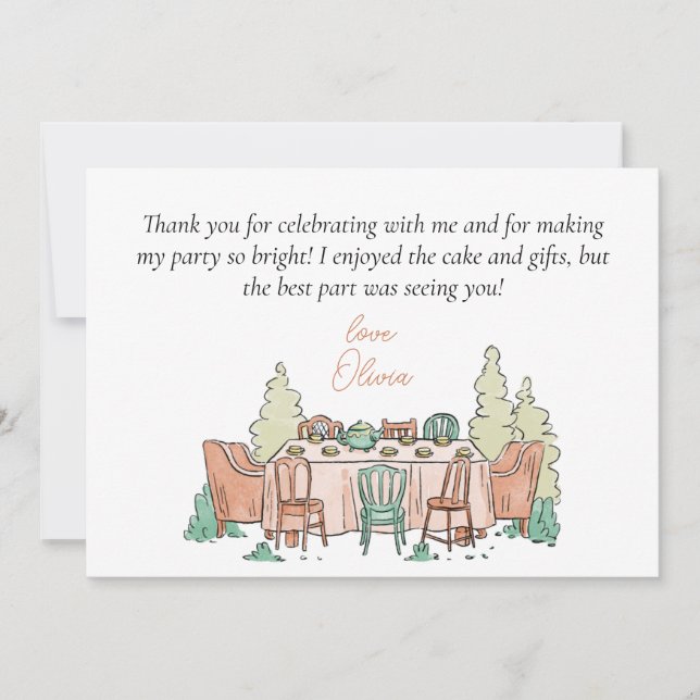 Cartão de agradecimento de aniversário infantil ch (Frente)