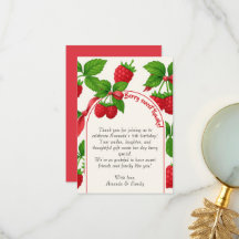 Cartão de Agradecimento de Aniversário Infantil Mo