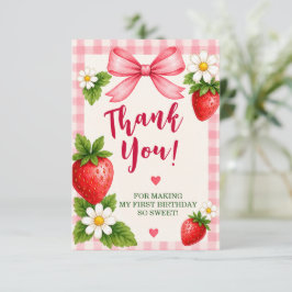Cartão de agradecimento de aniversário Little Berr