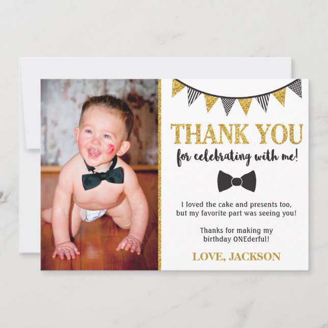 Cartão de Agradecimento de Aniversário Mr. ONEderf (Frente)