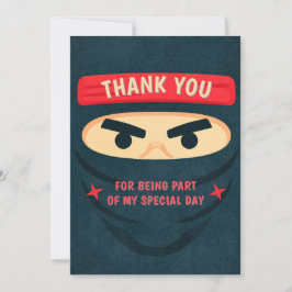 Cartão de Agradecimento de Aniversário Ninja Warri