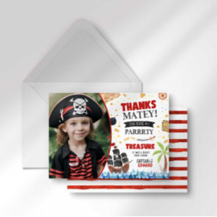 Cartão de Agradecimento de Aniversário Pirata