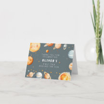 Cartão de Agradecimento de Aniversário Primeira Vo