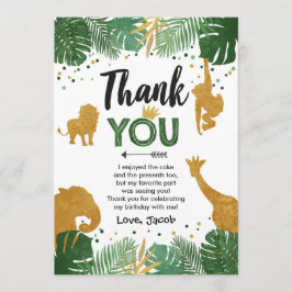 Cartão de agradecimento de aniversário Safari Anim