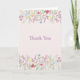 Cartão de Agradecimento de Aquarela Elegante de Fl