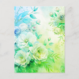 Cartão de Agradecimento de Aquarela Floral Elegant