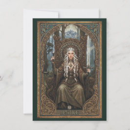 Cartão de Agradecimento de Arte Tarot Justiça Plan