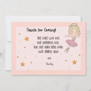 Cartão de agradecimento de Bailarina Leve