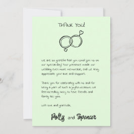 Cartão de Agradecimento de Caligrafia Pastel Tom d