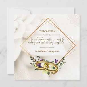 Cartão de Agradecimento de Casamento