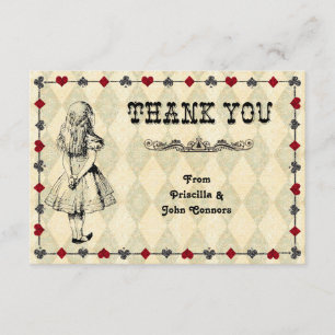 Cartão de agradecimento de casamento, Alice no Paí