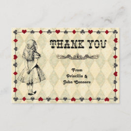 Cartão de Agradecimento de Casamento,Alice no País