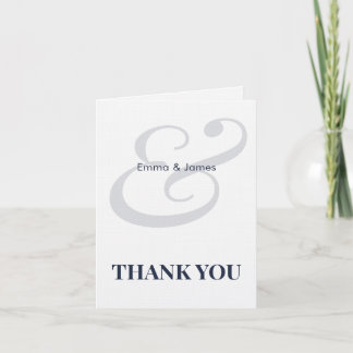 Cartão de Agradecimento de Casamento Ampersand Min