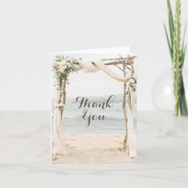 Cartão de Agradecimento de Casamento Beach Arbor