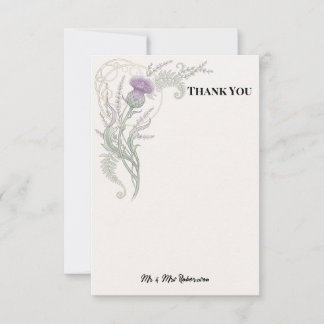 Cartão de Agradecimento de Casamento Botânico Card