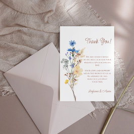 Cartão de Agradecimento de Casamento Botânico de F