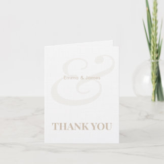 Cartão de Agradecimento de Casamento Champagne Amp