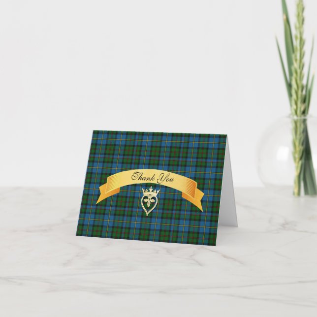 Cartão de Agradecimento de Casamento Clan MacLeod (Frente)