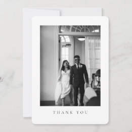 Cartão de Agradecimento de Casamento Clássico com