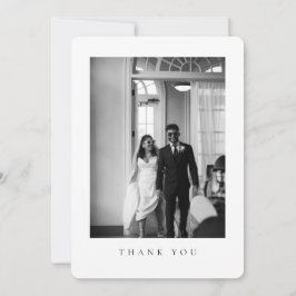 Cartão de Agradecimento de Casamento Clássico com