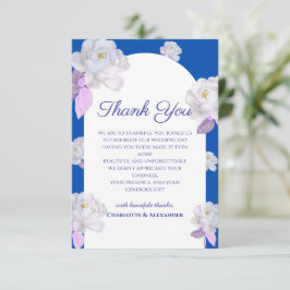 Cartão de Agradecimento de Casamento com Arco Flor