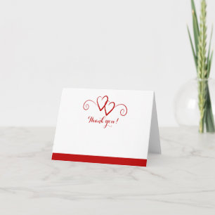 Cartão de Agradecimento de Casamento com Dois Cora