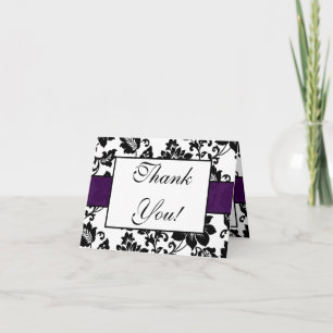 Cartão de Agradecimento de Casamento com Floral Da