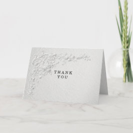 Cartão de Agradecimento de Casamento com Floral Re