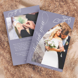 Cartão de Agradecimento de Casamento com Folha Bot