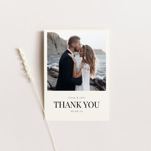 Cartão de Agradecimento de Casamento com Foto