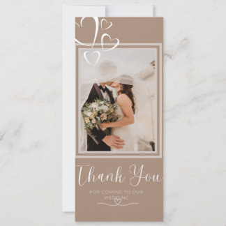 Cartão de Agradecimento de Casamento com Foto Cora