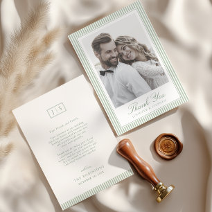 Cartão de Agradecimento de Casamento com Foto List