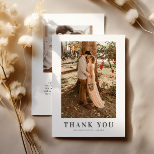 Cartão de Agradecimento de Casamento com Foto Mini