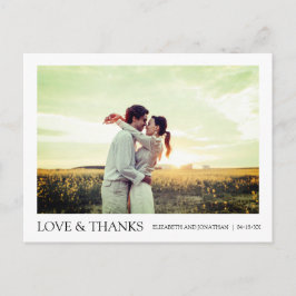 Cartão de Agradecimento de Casamento com Foto Mode